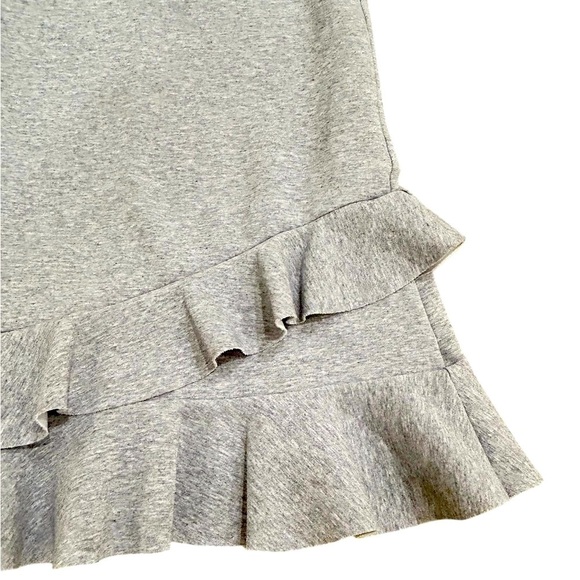 Rockets of Awesome Ruffle flounce scuba casual Dress light gray size 5(girls) - Picture 4 of 7